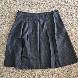J. Crew Factory Charcoal Pinstripe A-Line Skirt